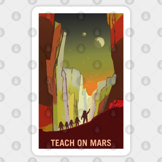 Teach on Mars and its Moons Sticker by BokeeLee